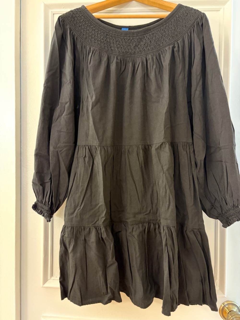 Old Navy Black Smocked Tier Dress